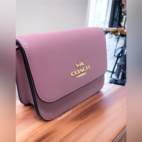 Coach Mini Brynn Leather Crossbody in True Pink BRAND NEW W/TAGS - Picture 2 of 11